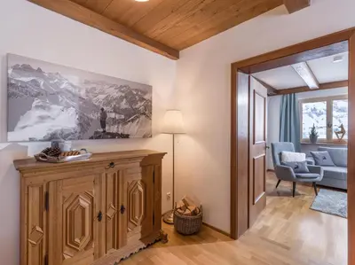 Ein Sitzbereich in der Unterkunft Chalet Achenberg