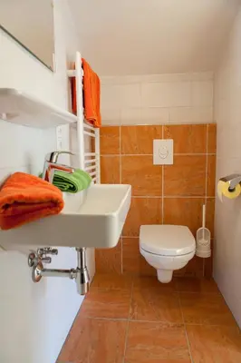 Ein Badezimmer in der Unterkunft Hohe Tauernblick