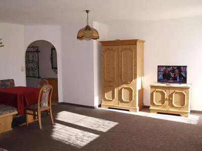 Ein Sitzbereich in der Unterkunft Ferienwohnungen Luxner
