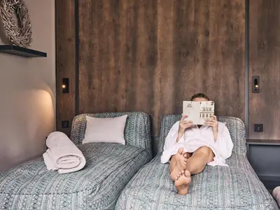 Ein Bett oder Betten in einem Zimmer der Unterkunft Hotel Auszeit