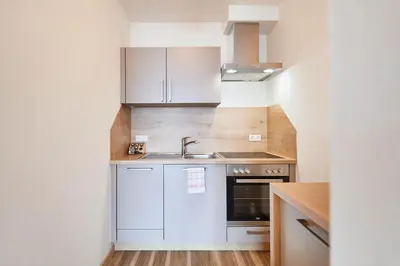 Küche/Küchenzeile in der Unterkunft Appartement Oberwirt Ferienwohnung