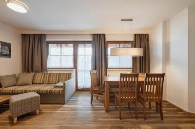 Ein Sitzbereich in der Unterkunft Appartement Oberwirt Ferienwohnung