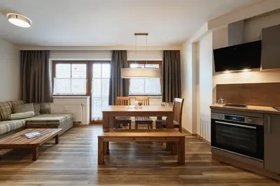 Küche/Küchenzeile in der Unterkunft Appartement Oberwirt Ferienwohnung