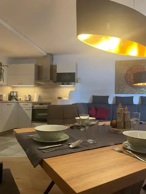Küche/Küchenzeile in der Unterkunft Appartements Sonntal Einkehr