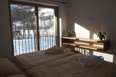 Ein Bett oder Betten in einem Zimmer der Unterkunft Apartment Smaragdblick Wildkogel