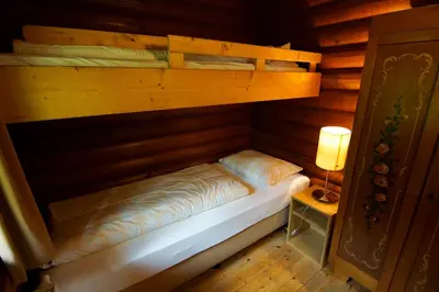 Ein Bett oder Betten in einem Zimmer der Unterkunft Chalet Grand Wastl
