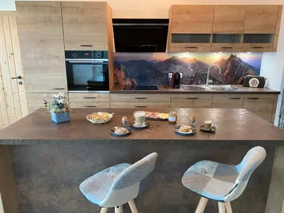 Küche/Küchenzeile in der Unterkunft Berghof Haselsberger Appartements