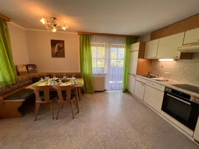 Küche/Küchenzeile in der Unterkunft Apartment Bauernhof Gasteg - S by Interhome