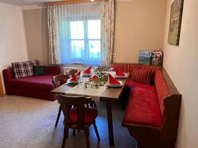 Ein Sitzbereich in der Unterkunft Apartment Bauernhof Gasteg - M by Interhome