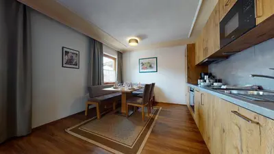 Küche/Küchenzeile in der Unterkunft Appartements KALSWIRT
