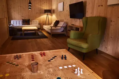 TV/Unterhaltungsangebot in der Unterkunft Chalet Ablon