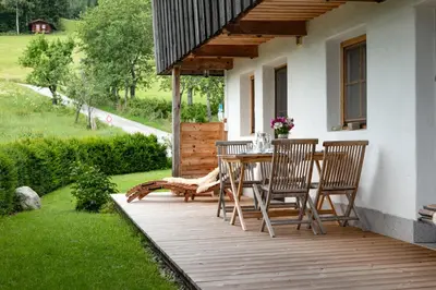 Ein Garten an der Unterkunft Krumpenhof