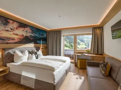 Ein Bett oder Betten in einem Zimmer der Unterkunft Ferienhof Hubertus