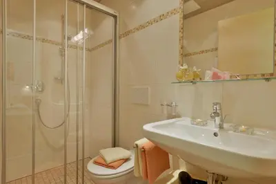 Ein Badezimmer in der Unterkunft Ferienhof Hubertus