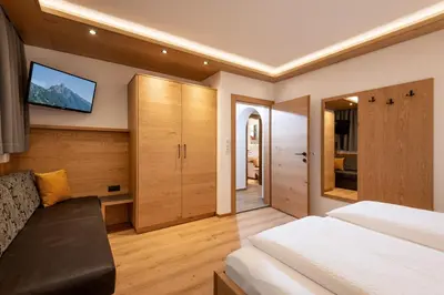 Ein Bett oder Betten in einem Zimmer der Unterkunft Ferienhof Hubertus