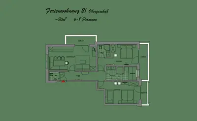 Grundriss der Unterkunft Appart Bergleben-Deluxe ****