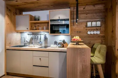Küche/Küchenzeile in der Unterkunft Kaiserlodge