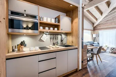 Küche/Küchenzeile in der Unterkunft Kaiserlodge
