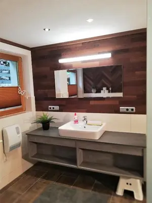 Ein Badezimmer in der Unterkunft Ferienhaus Sonnhof am Walchsee