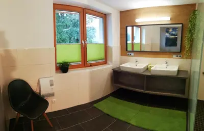 Ein Badezimmer in der Unterkunft Ferienhaus Sonnhof am Walchsee