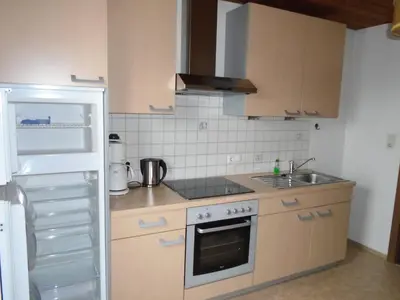 Küche/Küchenzeile in der Unterkunft Altböckhof