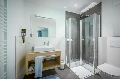 Ein Badezimmer in der Unterkunft Gästehaus Hain