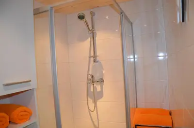 Ein Badezimmer in der Unterkunft Haus am Sunnfeld