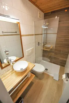 Ein Badezimmer in der Unterkunft Pension Grubhof