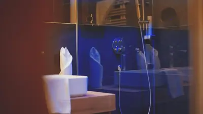 Ein Badezimmer in der Unterkunft Bauernhof Hotel Oberschwarzach