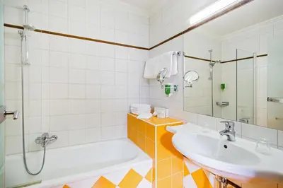 Ein Badezimmer in der Unterkunft Hotel Das Kohlmais - direkt an der Kohlmaisbahn