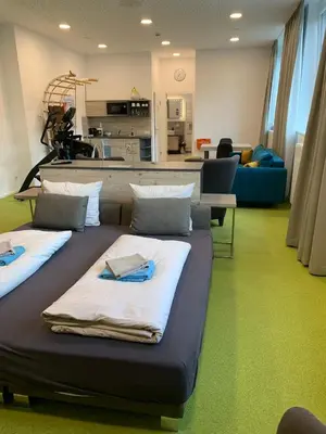 Küche/Küchenzeile in der Unterkunft Aparthotel Backstage