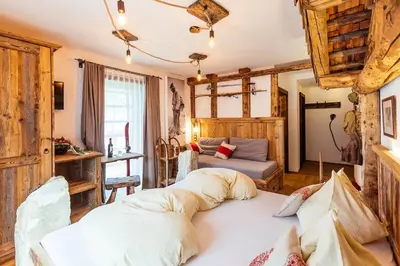 Ein Bett oder Betten in einem Zimmer der Unterkunft Pension Seighof