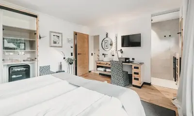 Küche/Küchenzeile in der Unterkunft Hotel & Appartements Tiroler Buam