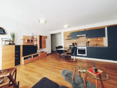 Küche/Küchenzeile in der Unterkunft Ferienwohnung Glockenblume
