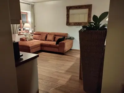 Ein Sitzbereich in der Unterkunft Freundsheimhof