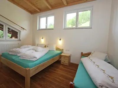 Ein Bett oder Betten in einem Zimmer der Unterkunft Apartment in Fügenberg near Ski Slopes