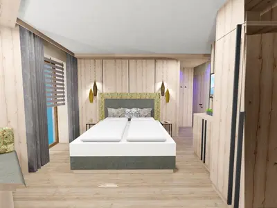 Ein Bett oder Betten in einem Zimmer der Unterkunft Der Grubacher
