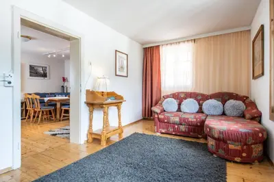 Ein Sitzbereich in der Unterkunft Landhaus Lindner Appartements