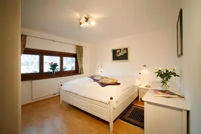 Ein Bett oder Betten in einem Zimmer der Unterkunft Apartment Haus Schatz