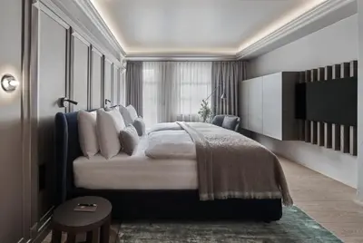 Ein Bett oder Betten in einem Zimmer der Unterkunft Hotel Weisses Roessl