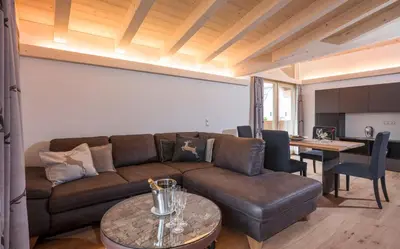 Ein Sitzbereich in der Unterkunft Apartments Ellmau im Sternhof