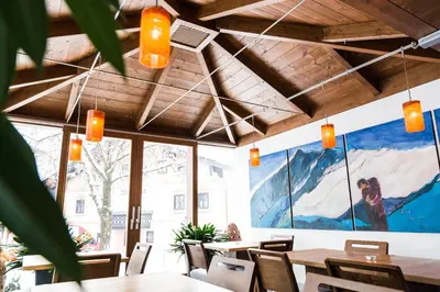 Ein Sitzbereich in der Unterkunft Hotel-Pension Hoferhaus