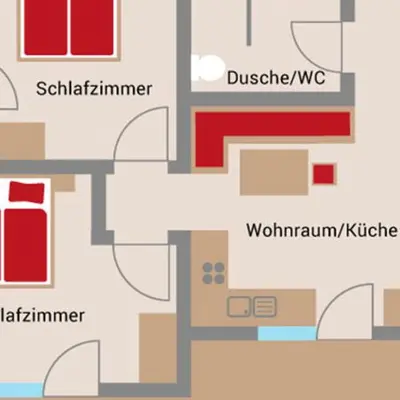 Grundriss der Unterkunft Herzl Hof