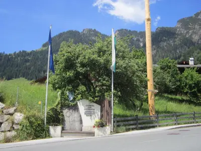 Ein allgemeiner Bergblick oder ein Berglick von der Ferienwohnung aus