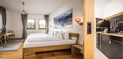 Ein Bett oder Betten in einem Zimmer der Unterkunft Waldruh