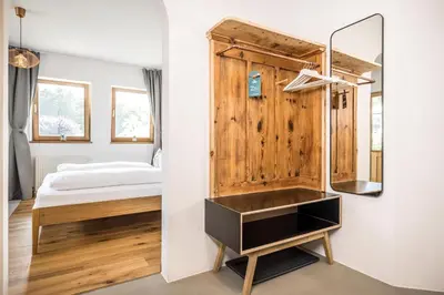 Ein Bett oder Betten in einem Zimmer der Unterkunft Waldruh