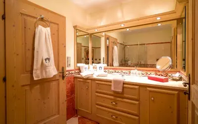 Ein Badezimmer in der Unterkunft Bergkristall