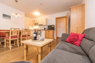 Küche/Küchenzeile in der Unterkunft Alpenhof Apartments