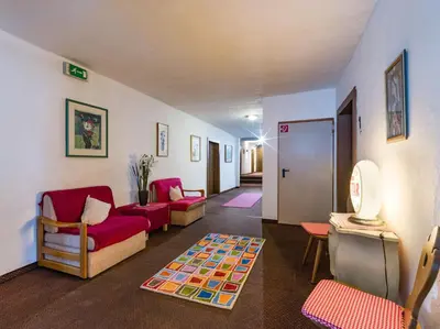 Ein Sitzbereich in der Unterkunft Landgasthof Oberlander