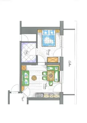 Grundriss der Unterkunft Aparthotel Hohe Brücke